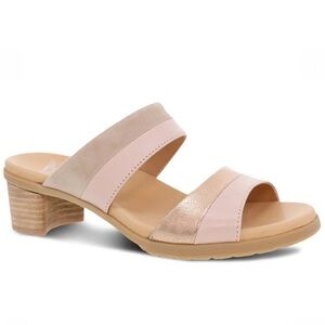 Dansko Theresa Sandals Blush Pink‎ Rose Gold Leather Women’s 38 US 7.5-8